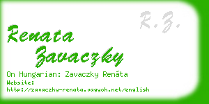 renata zavaczky business card